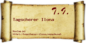 Tagscherer Ilona névjegykártya